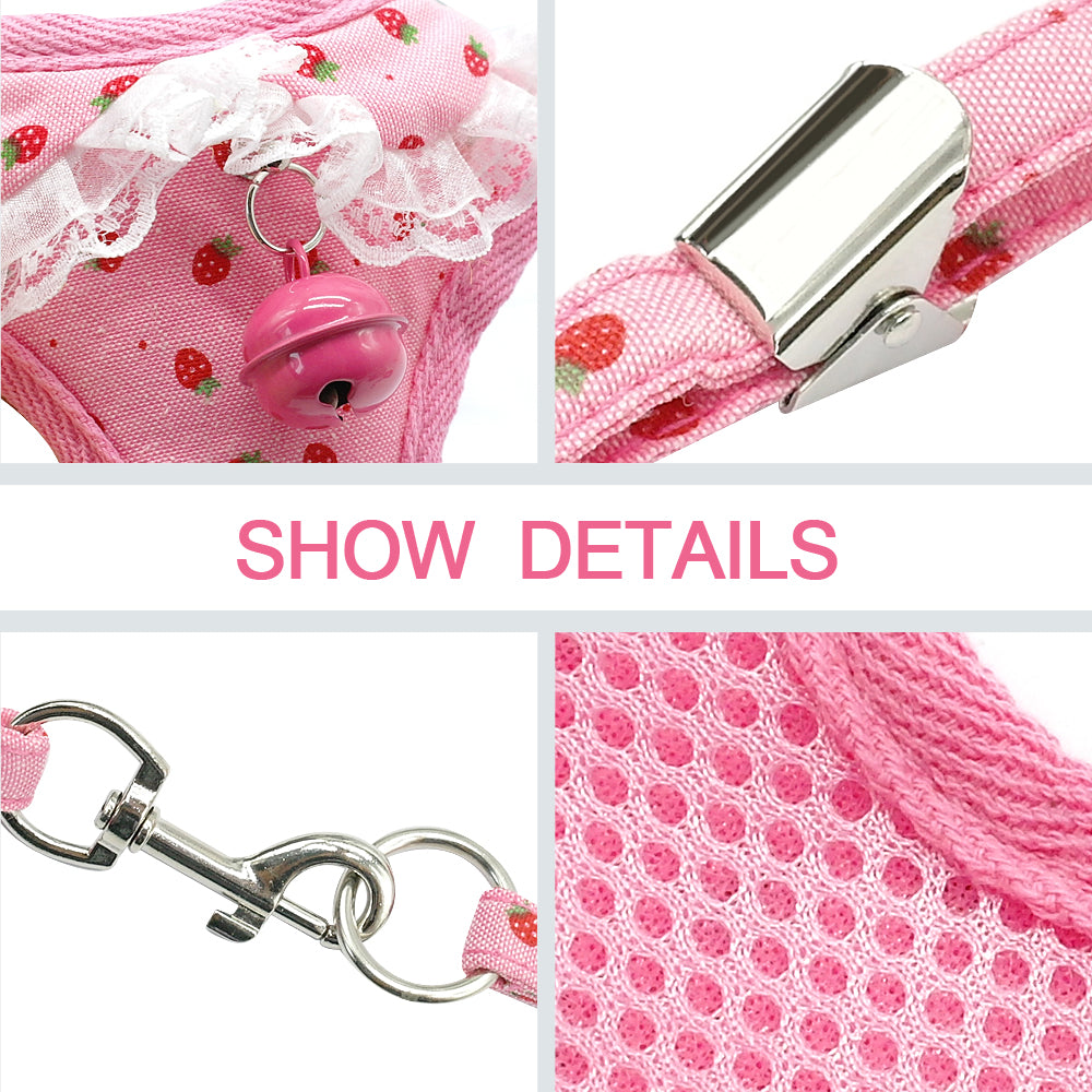 Adorable Chest Harness with Bell for Small Dogs