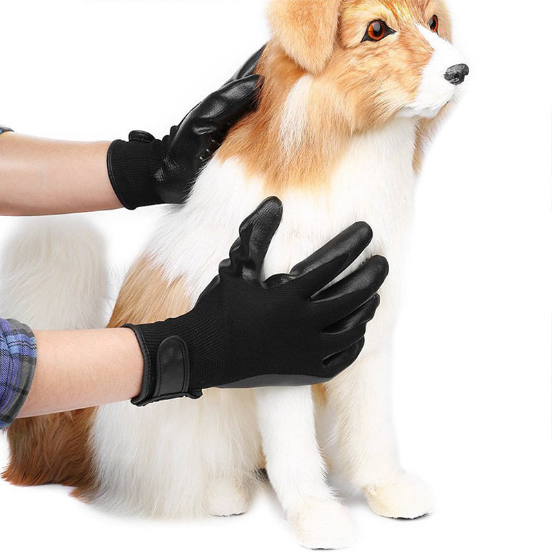 Soft Pet Grooming Glove for Cats, Dogs, and Horses