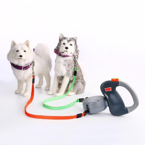 Walk Two Dogs Effortlessly with Retractable Dual Leash