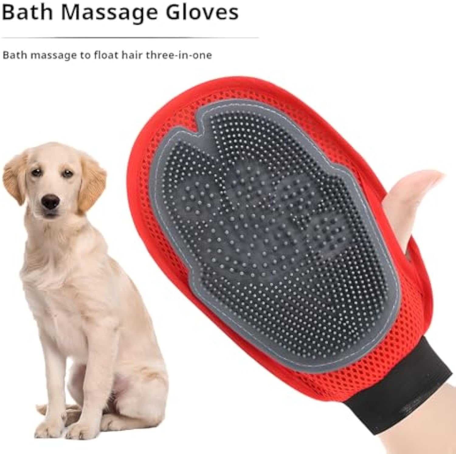 Pet Grooming Gloves for Hair Removal and Easy Bathing