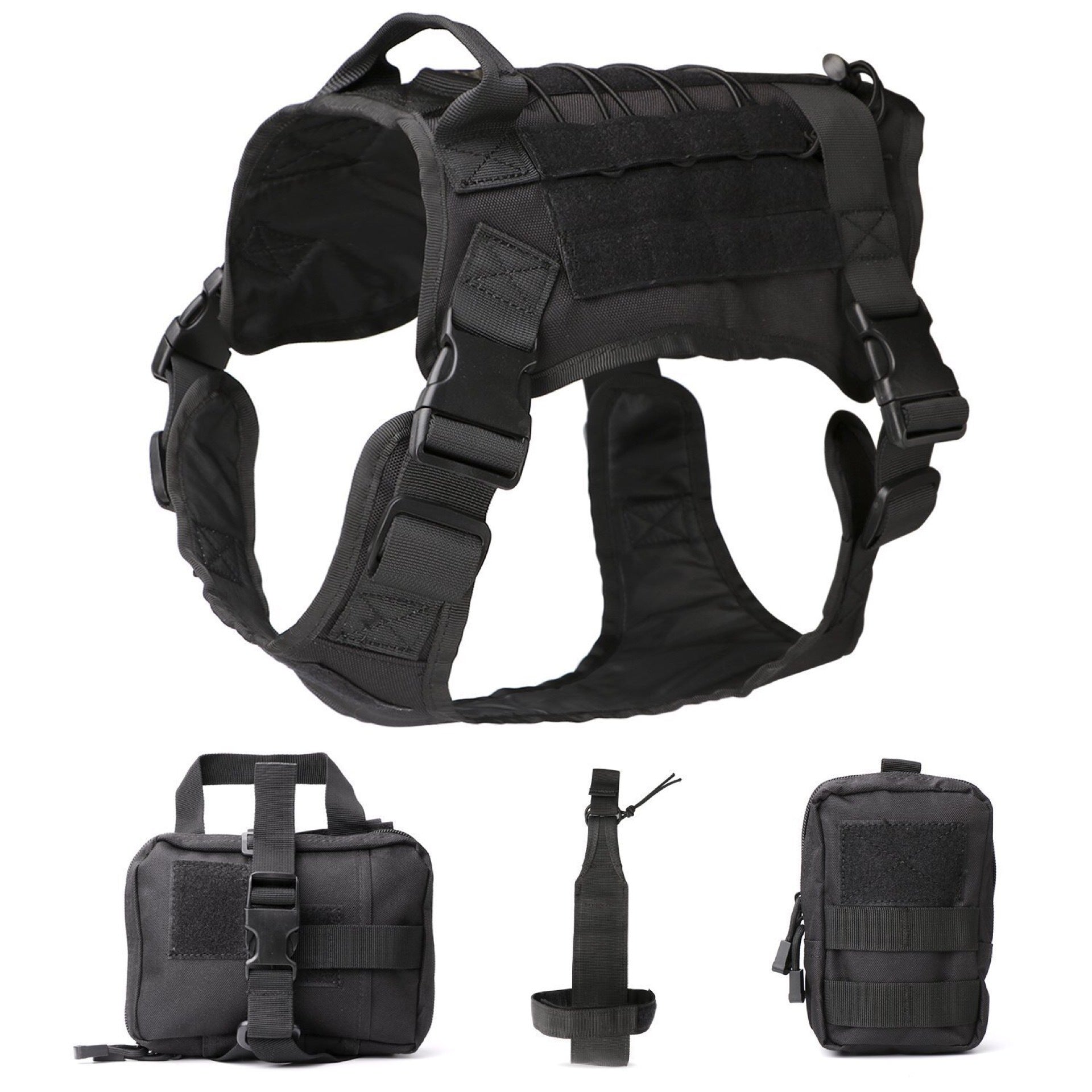 All-in-One Tactical Dog Vest Outfit for Outdoor Fun
