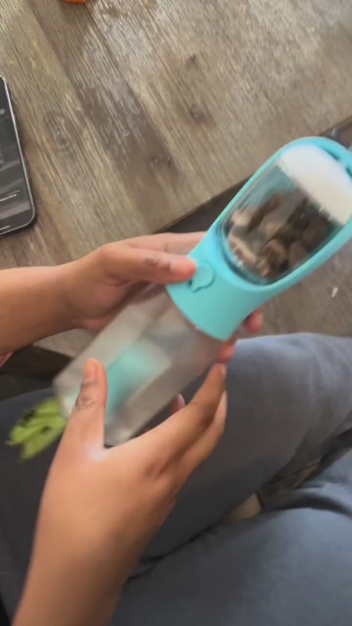 3-in-1 Pet Water, Food, and Poop Dispenser Bottle