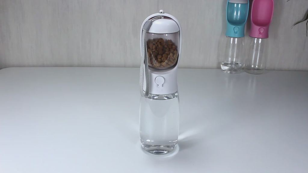 3-in-1 Pet Water, Food, and Poop Dispenser Bottle