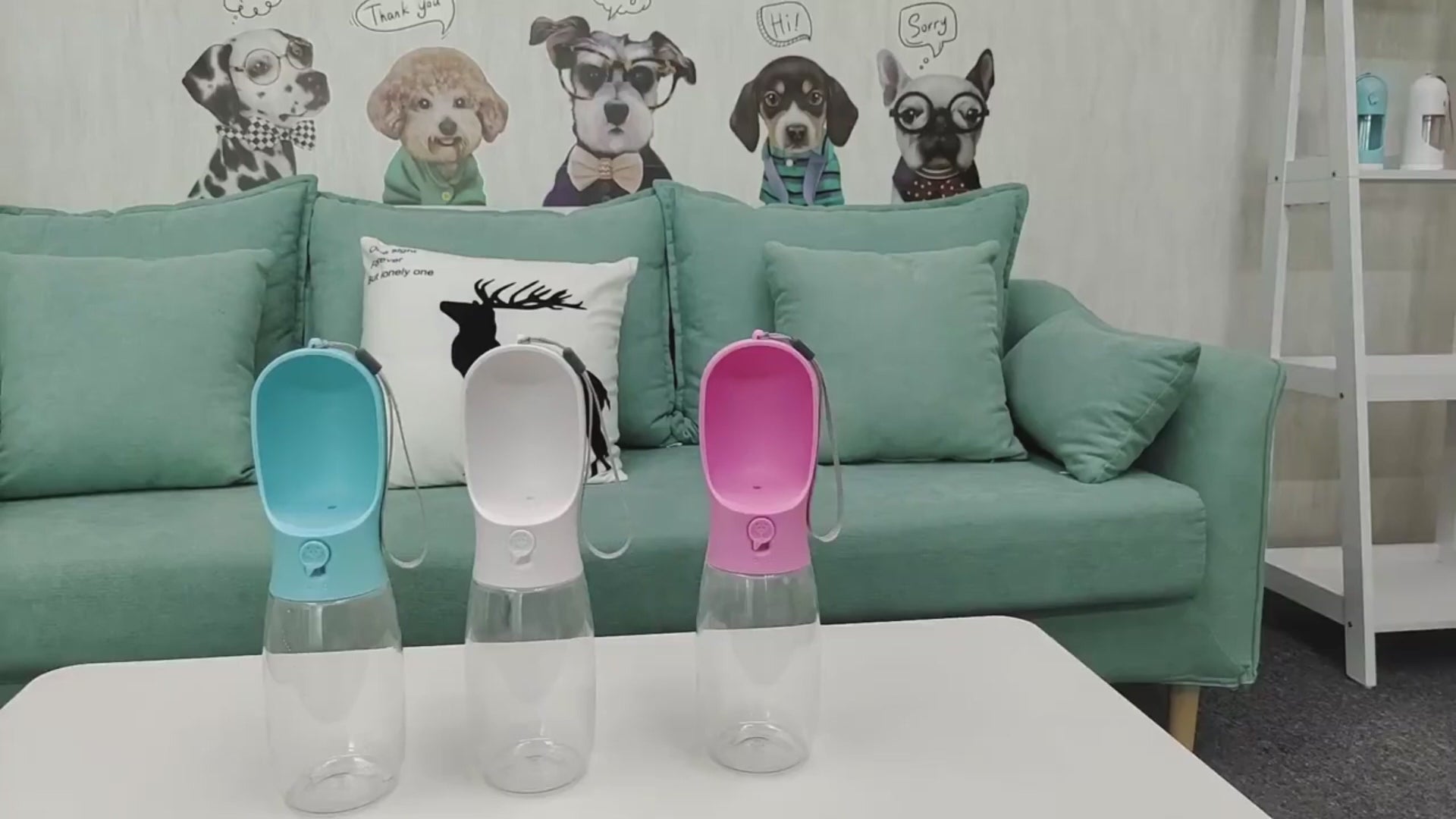 3-in-1 Pet Water, Food, and Poop Dispenser Bottle
